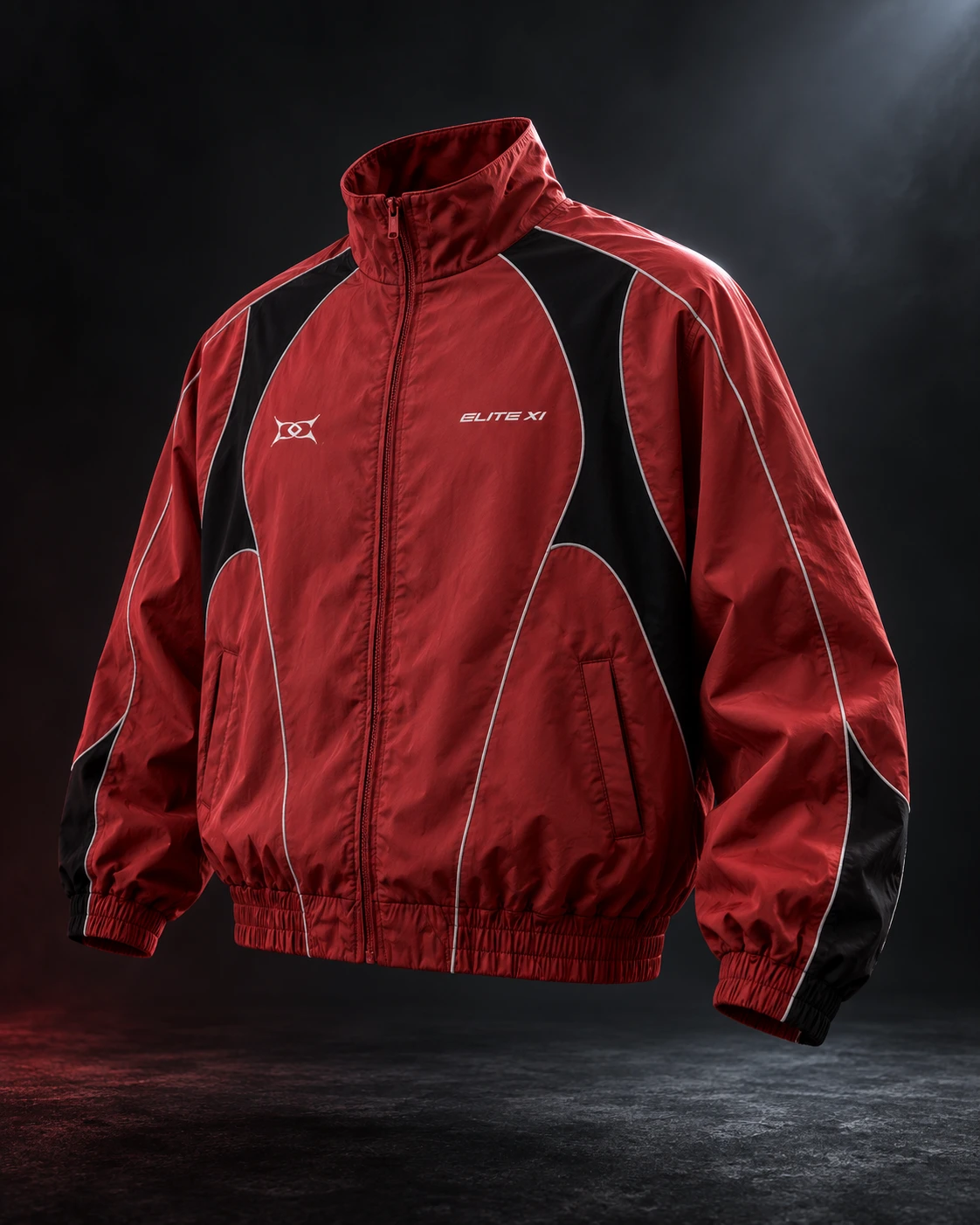 Campaign concept of the red Draco club jacket, based on the supplied design